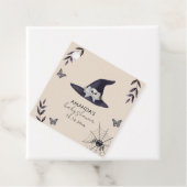 Neutral Simple Little Boo Witch Hat Baby Shower フェイバータグ (インサイチュ)