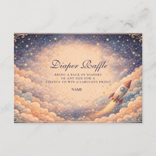 Neutral Space Rocket Stars Diapper Raffle  エンクロージャーカード (正面)