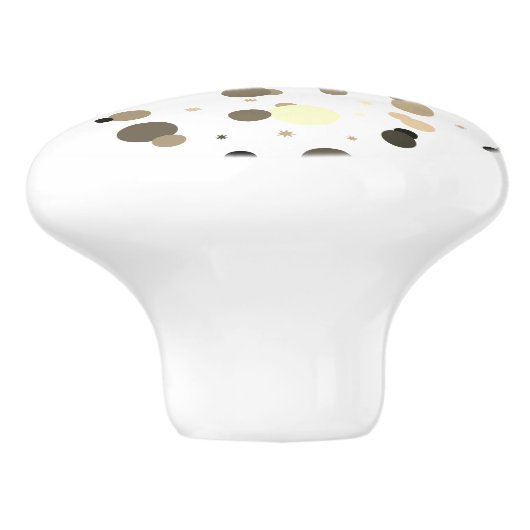 Neutral Splatter Drawer Pulls セラミックノブ (側面)