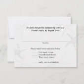 Neutral Starfishビーチ結婚式メニュー返信カード 出欠カード (正面)