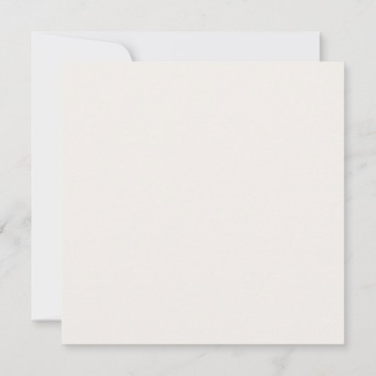 Neutral Stone Square Wedding Invitation カード (裏面)
