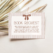 Neutral Striped Bow Books for Baby エンクロージャーカード