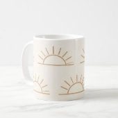 Neutral Sun Mug | Beige Coffee Mug コーヒーマグカップ (正面左)