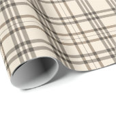 Neutral Tan and Beige Fine Tartan ラッピングペーパー (ロールコーナー)