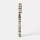  Neutral Tan and Beige Fine Tartan iPhoneケース (右側面)