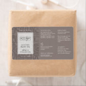 Neutral Tan Bohemian Logo 2OZ Dropper Bottle ラベル (インサイチュ)