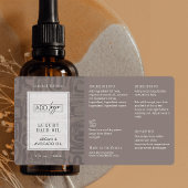 Neutral Tan Bohemian Logo 2OZ Dropper Bottle ラベル