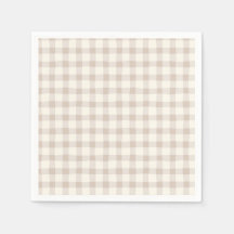 Neutral Tan Gingham 