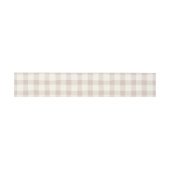 Neutral Tan Gingham 招待状ベリーバンド (フラット)