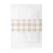 Neutral Tan Gingham  招待状ベリーバンド (正面例)