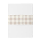 Neutral Tan Gingham 招待状ベリーバンド (裏面例)