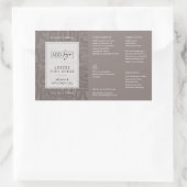 Neutral Taupe Beige Boho Logo 4OZ Cosmetic Bottle 長方形シール (バッグ)