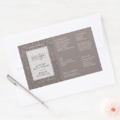 Neutral Taupe Beige Boho Logo 4OZ Cosmetic Bottle 長方形シール (封筒)