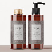 Neutral Taupe Beige Boho Logo 4OZ Cosmetic Bottle 長方形シール