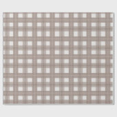 Neutral Taupe Christmas Plaid Pattern ラッピングペーパー (フラット)