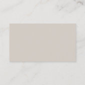 Neutral Taupe Real Estate Broker Photo 名刺 (裏面)