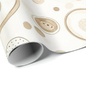 Neutral Teddy Bear Circle Pattern Beige Baby (1) ラッピングペーパー (ロールコーナー)