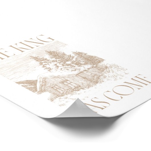 Neutral The King Has Come Cabin Christmas ポスター (角)