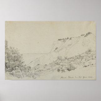 Neutral Toned Landscape Art Print Drawing ポスター