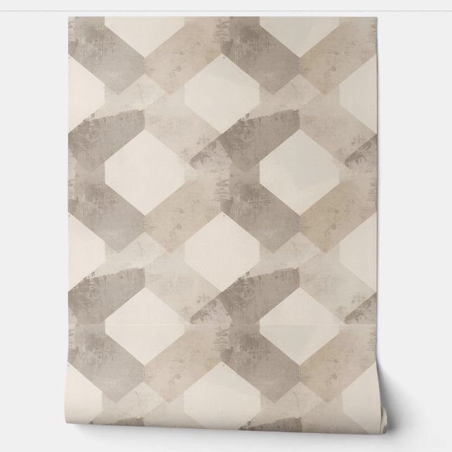 Neutral Toned Modern Geometric  壁紙 (ほどく)