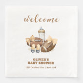 Neutral Touchdown Football Baby Shower Welcome (正面)