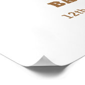 Neutral Touchdown Football Baby Shower Welcome ポスター (角)