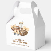 Neutral Touchdown Football Boy Baby Shower フェイバーボックス (裏面)