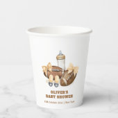 Neutral Touchdown Football Boy Baby Shower 紙コップ (裏面)