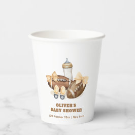 Neutral Touchdown Football Boy Baby Shower 紙コップ