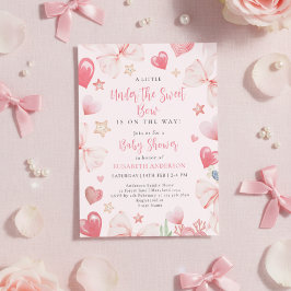 Neutral under the sea bow sweetheart baby shower 招待状