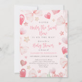 Neutral under the sea bow sweetheart baby shower 招待状 (正面)