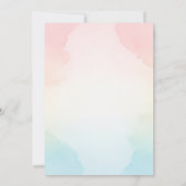 Neutral under the sea bow sweetheart baby shower 招待状 (裏面)