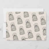 Neutral Warm Wishesモダンペンギン写真 シーズンカード (裏面)