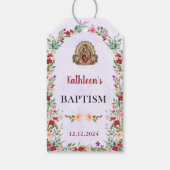 Neutral Watercolor Floral Baptism  ギフトタグ (裏面)