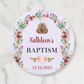Neutral Watercolor Floral Baptism  フェイバータグ (正面)