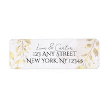 Neutral Watercolor Gold Foil Minimalist 