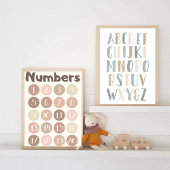 Neutral Watercolor Literacy Nursery ポスター