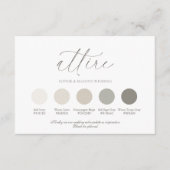 Neutral Wedding Attire Color Palette Card  招待状 (正面)