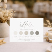 Neutral Wedding Attire Color Palette Card  招待状
