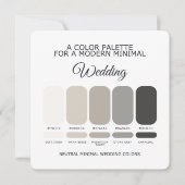Neutral Wedding Color Palette Card 招待状 (正面)