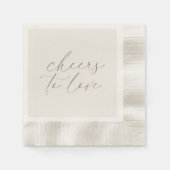 Neutral Wedding Napkins “Cheers to Love” 縁ありカクテルナプキン (正面)