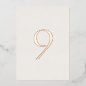 Neutral Wedding Table Number with Real Foil 箔招待状 (正面)