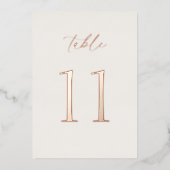 Neutral Wedding Table Number with Real Foil 箔招待状 (正面)