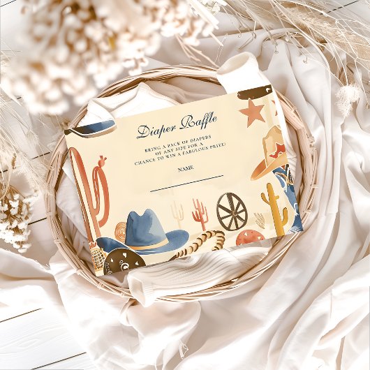 Neutral Western Cowboy Diapper Raffle エンクロージャーカード