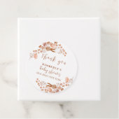 Neutral Wildflower Boho Baby Shower Thank You フェイバータグ (インサイチュ)