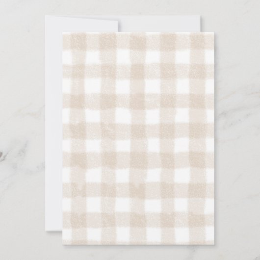 Neutral Wildflower Ivory First Holy Communion 招待状 (裏面)