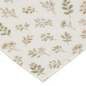 Neutral Wildflower Meadow Botanical Illustration ショートテーブルランナー (コーナー)