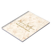 Neutral Wildflower Monogram Business Design ノートブック (左側)