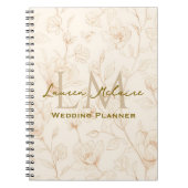 Neutral Wildflower Monogram Business Design ノートブック (正面)