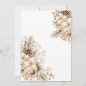 Neutral Winter Elegant Holiday Bridal Shower 招待状 (裏面)